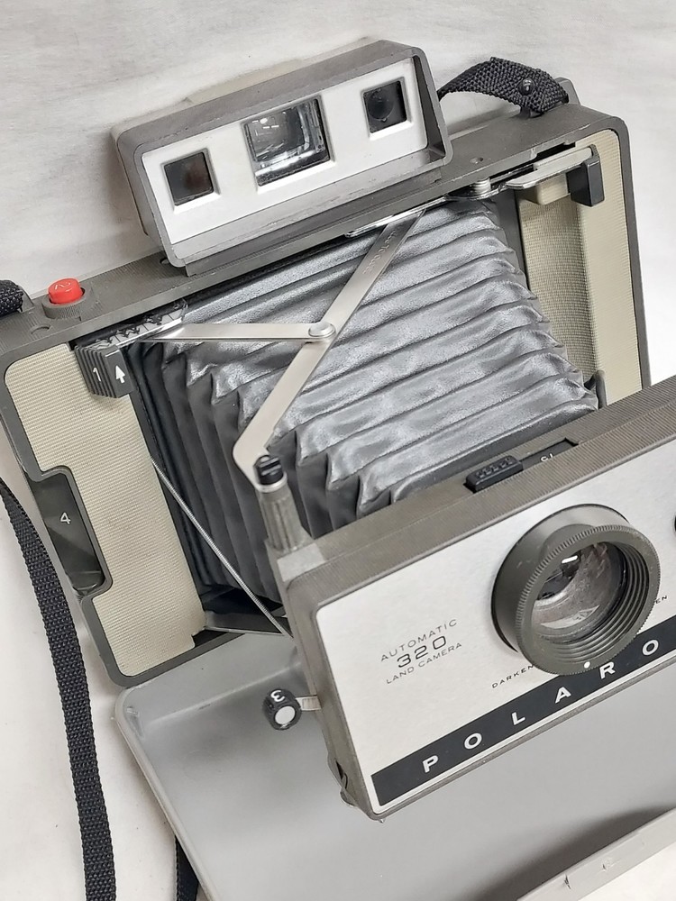 Polaroid 320 Land Camera with Strap, Cold-Clip, User Manual - Untested