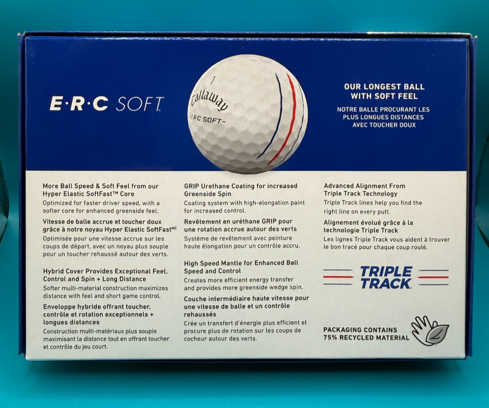 Callaway ERC Soft Triple Track Golf Balls - White