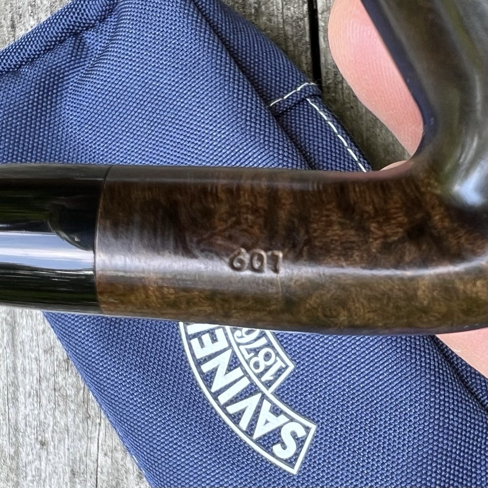 Savinelli One Starter Kit Smooth Bent Billiard (601) 6mm Filter Pipe w/ Case