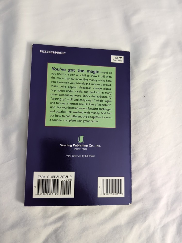 Money Magic Tricks Book Bob Longe