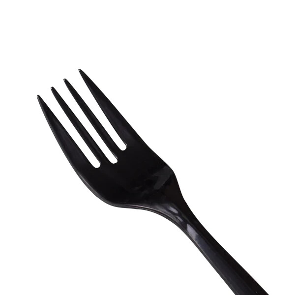 Karat PP Plastic Medium Weight Forks Bulk Box - Black - 1,000 ct, U2000B