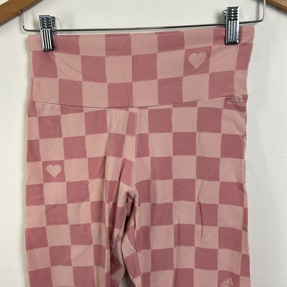 Adidas Pink Checkered Leggings