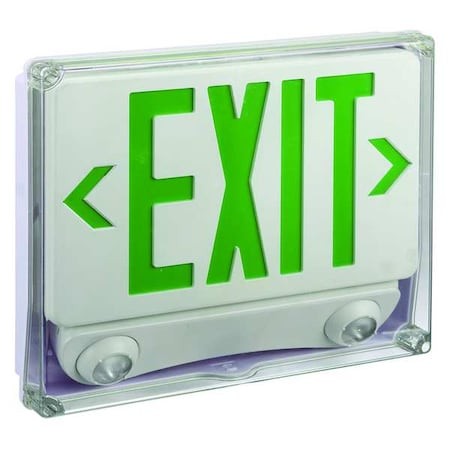 Zoro Select 35Gx01 Exit Sign W/ Emergency Lights, 1 Face(S), Led, Universal