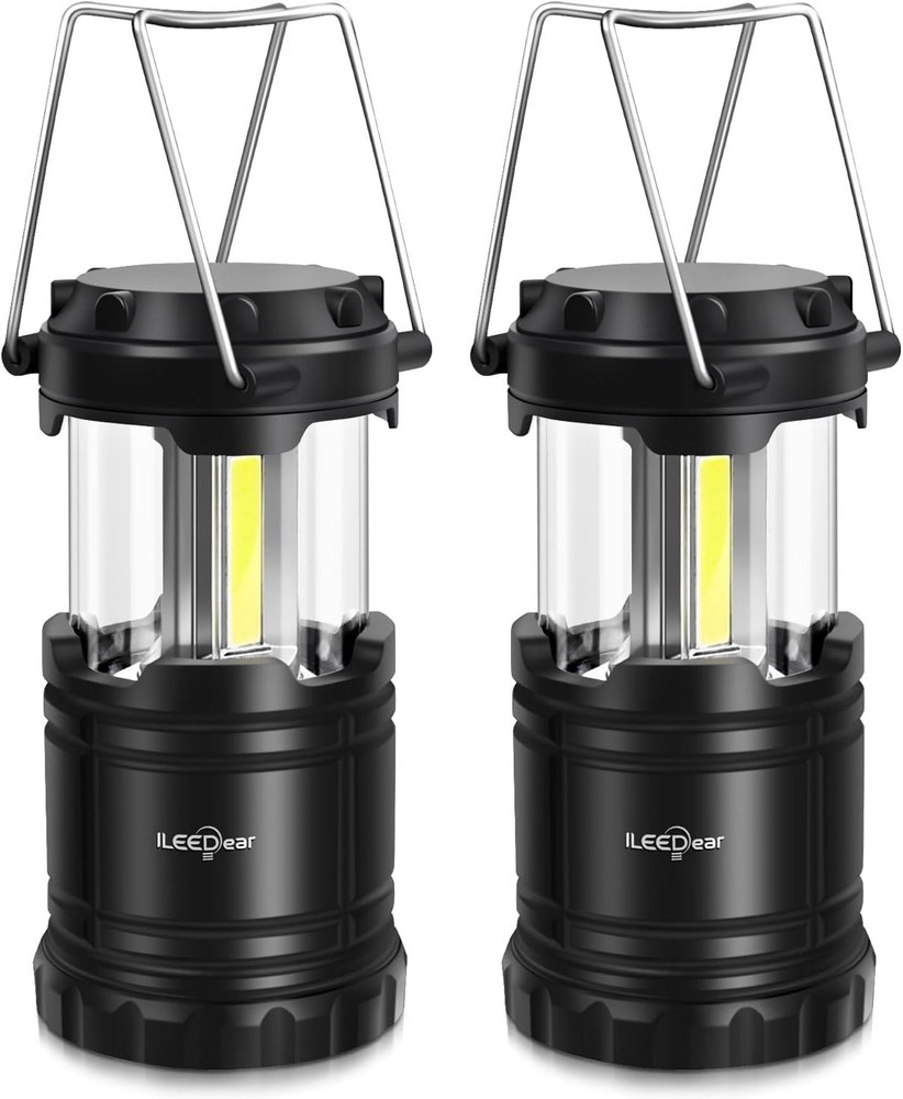 2 Pack LED Camping Lantern Battery Collapsible Light