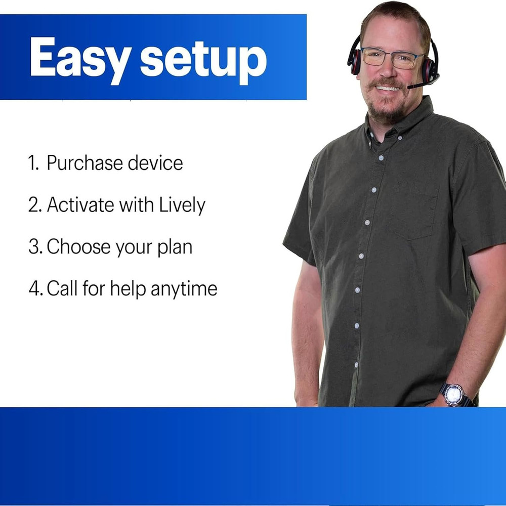 Mobile2 Medical Alert Device - 24/7 Help, Waterproof, Fall Detection Option
