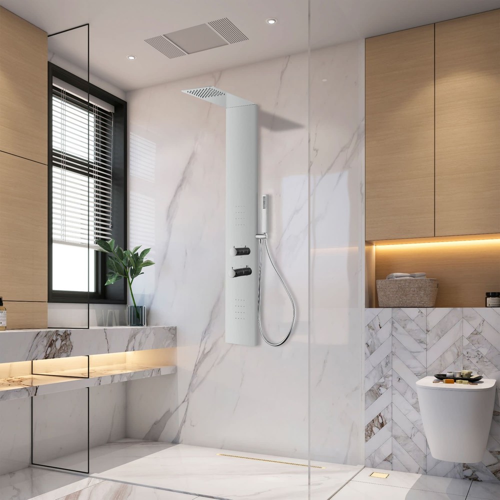 Anzzi SP-AZ079 Collines Thermostatic Shower Panel - Chrome
