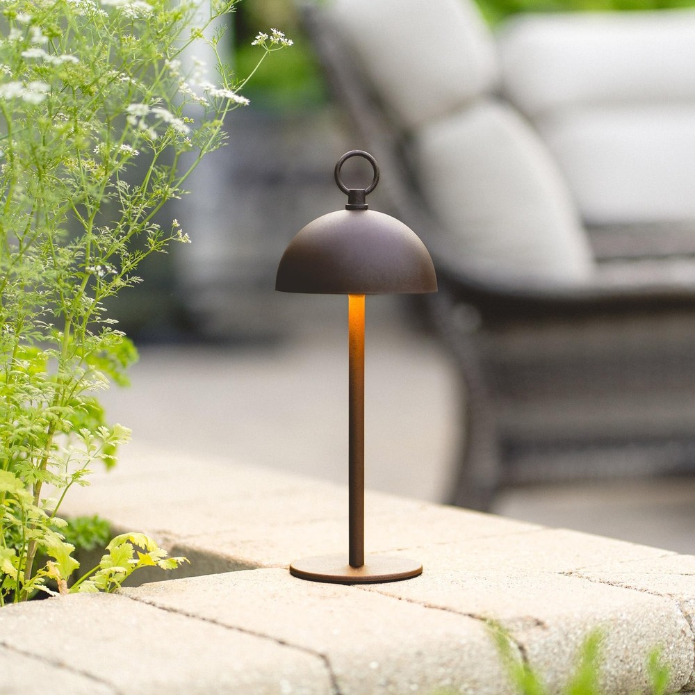 Branson 12" Rust Dimmable Rechargeable Table Lamp