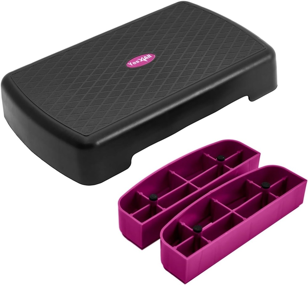 Versatile 18.9" Aerobic Step Platform with 2 Risers - Ideal for Home Workouts
