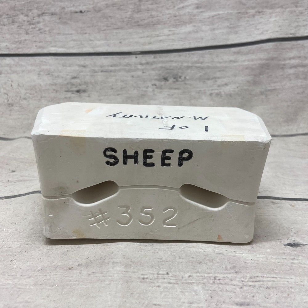 Vintage 1985 Riverview Molds Ceramic Casting Mold Sheep M-Nativity #352