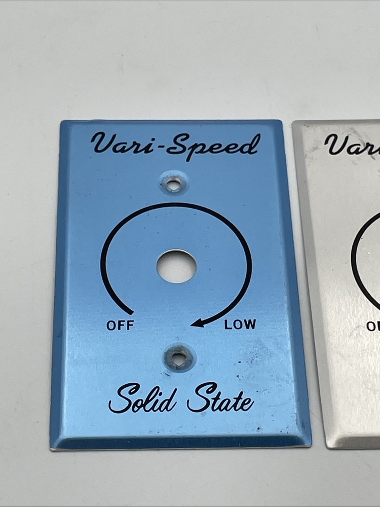 2 Replacement Plates-Airmaster Fan Solid State Vari-Speed Sliver/Blue Plates H2