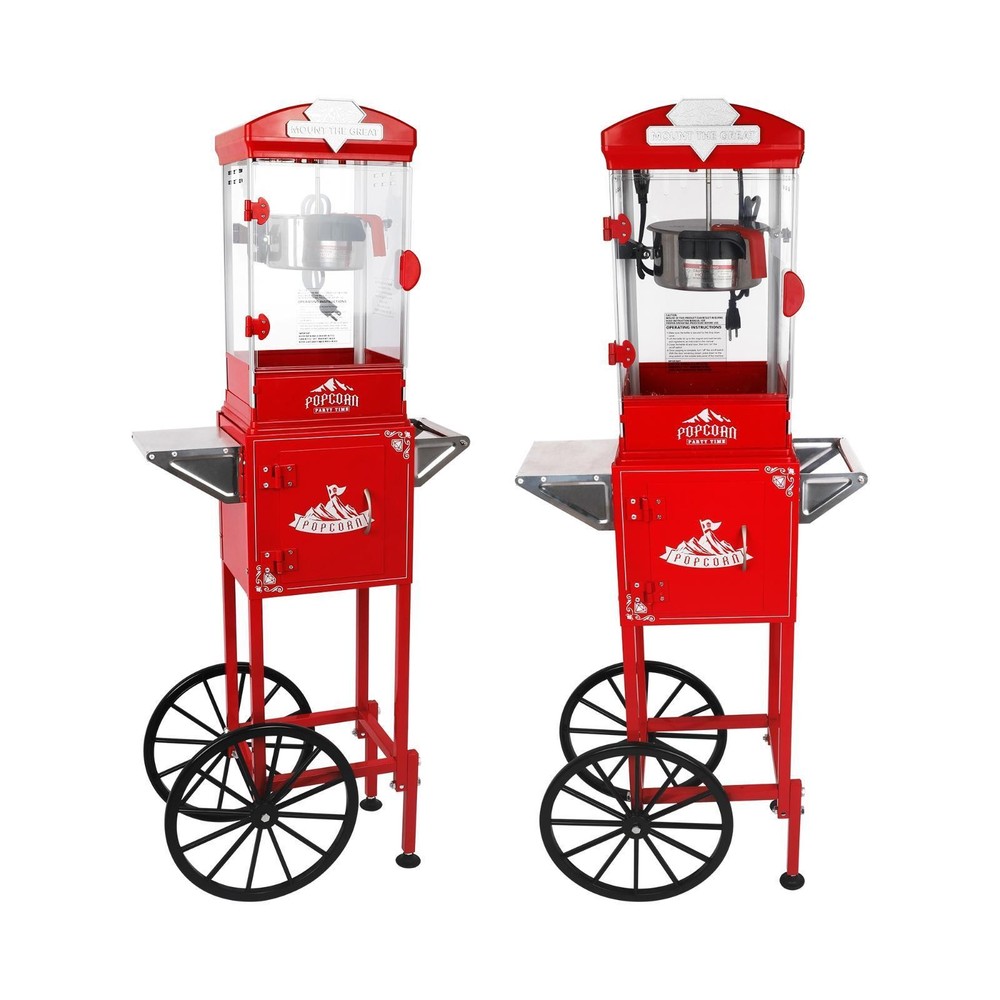 Popcorn Machine with Cart ,Wheels & 10 Kettle Popcorn Maker Measuring 3