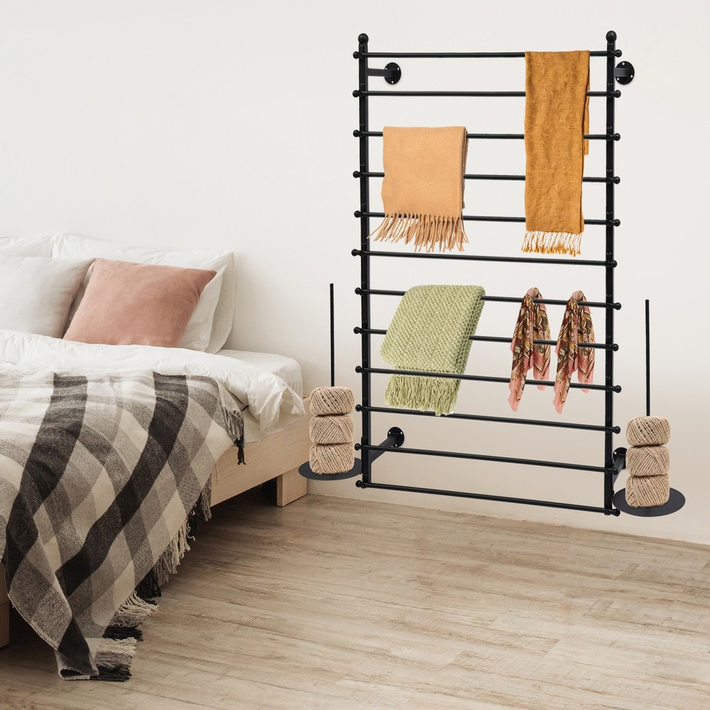 Wall Mounted Scarf Rack, Wall Display Rack, Towels Storage Rack