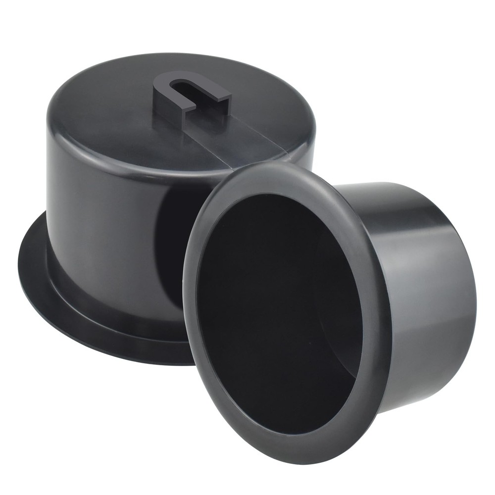 SDTC Tech 2 PCS Black Plastic Cup Holder Inserts for Sofa Recliner black