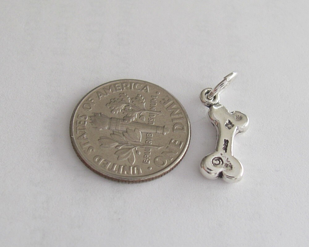 Sterling Silver Dog bone small charm