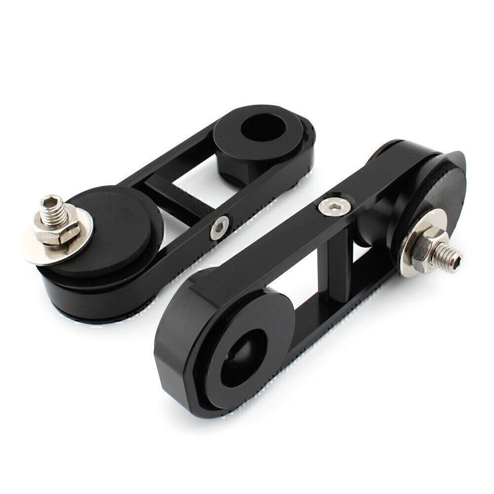 Black 180° Adjustable Drop Mirror Relocator Mount For Harley Touring 2006-2013
