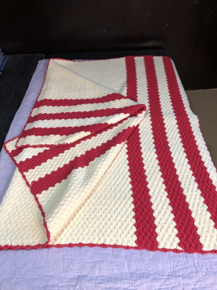 Handmade Crochet Afghan, 79x57