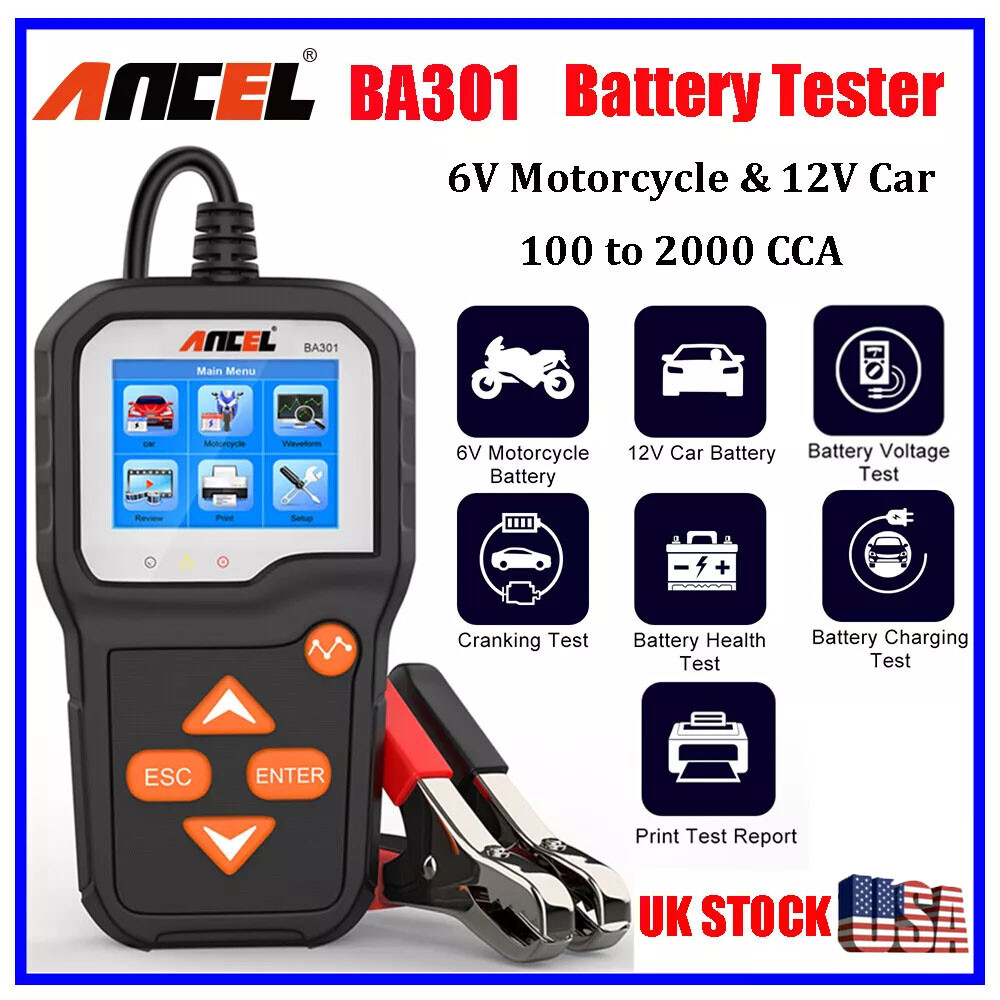 ANCEL BA301 Car Battery Testers Battery Load Cranking Charging Voltage Analyzer