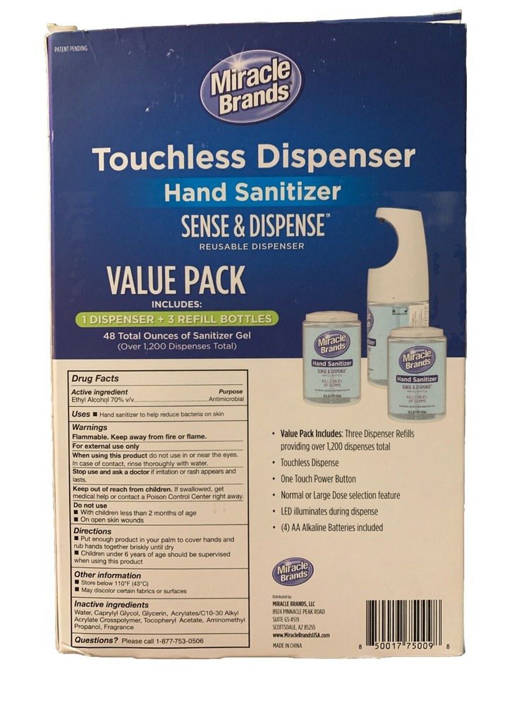 Miracle Touchless Dispenser plus 3 refills