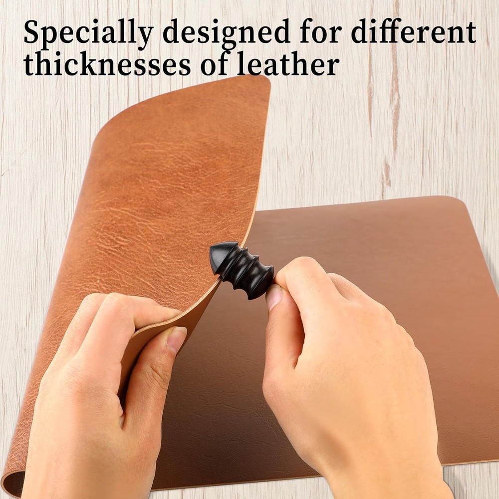 2PCS Leather Burnisher Bits, Working Tools Edge Burnish Kit...