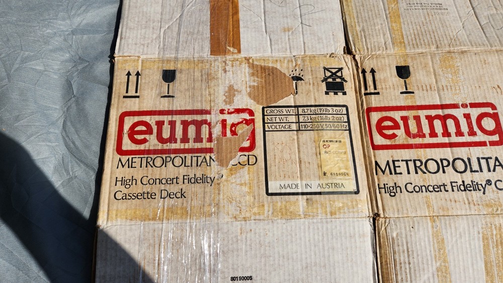 BOX EUMIG Metropolitan CCD - Extremely RARE Cassette Deck- BOX ONLY