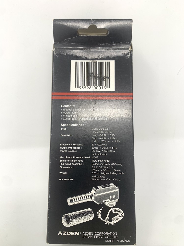 AZDEN ECZ-770 Mini Zoom Microphone for Camcorder