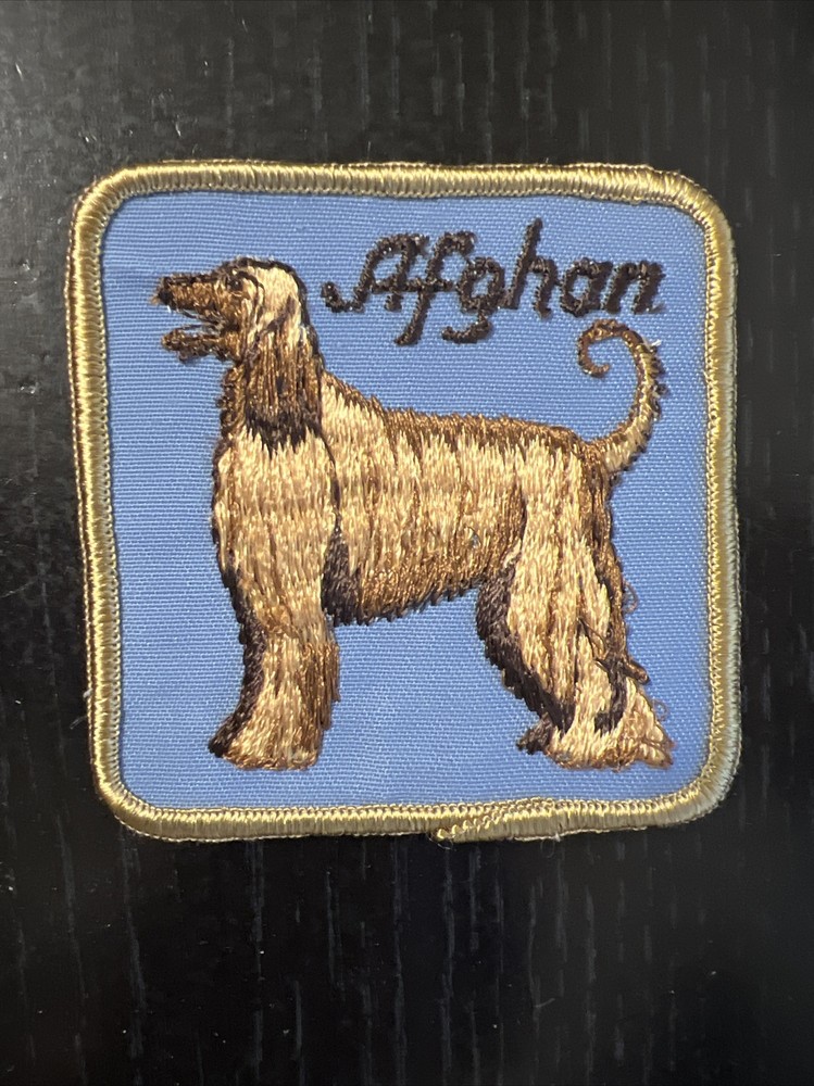 Afghan Dog patch 3" embroidered