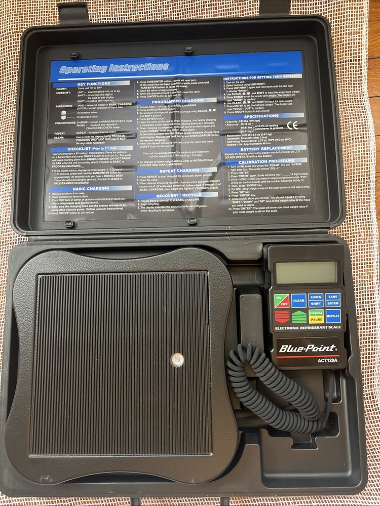 NEW Blue Point Portable Electronic Refrigerant Scale ACT120A