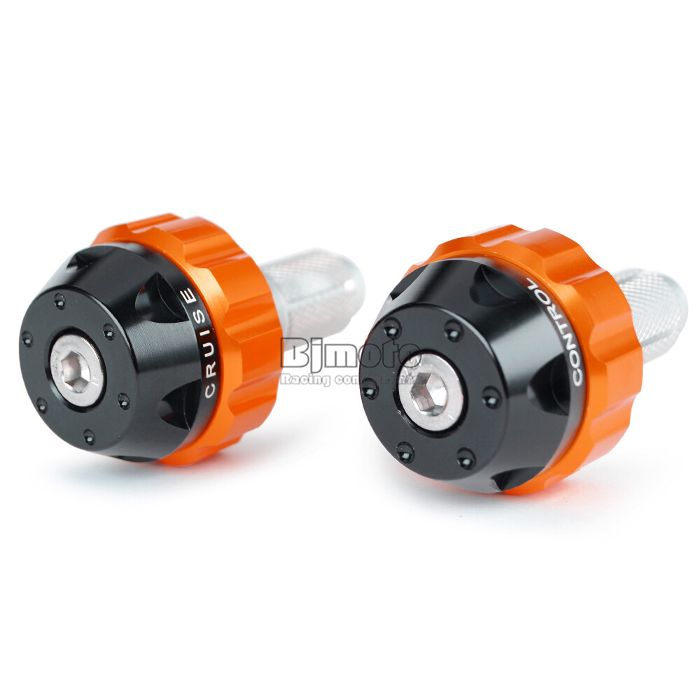 2Pcs Motorcycle Throttle Fixed Speed Control Clamp Handlebar Cap Bar End Weight