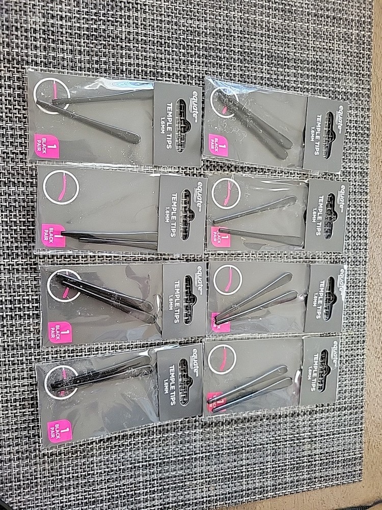 Temple Tip Black, 1.6mm 8 Pair New