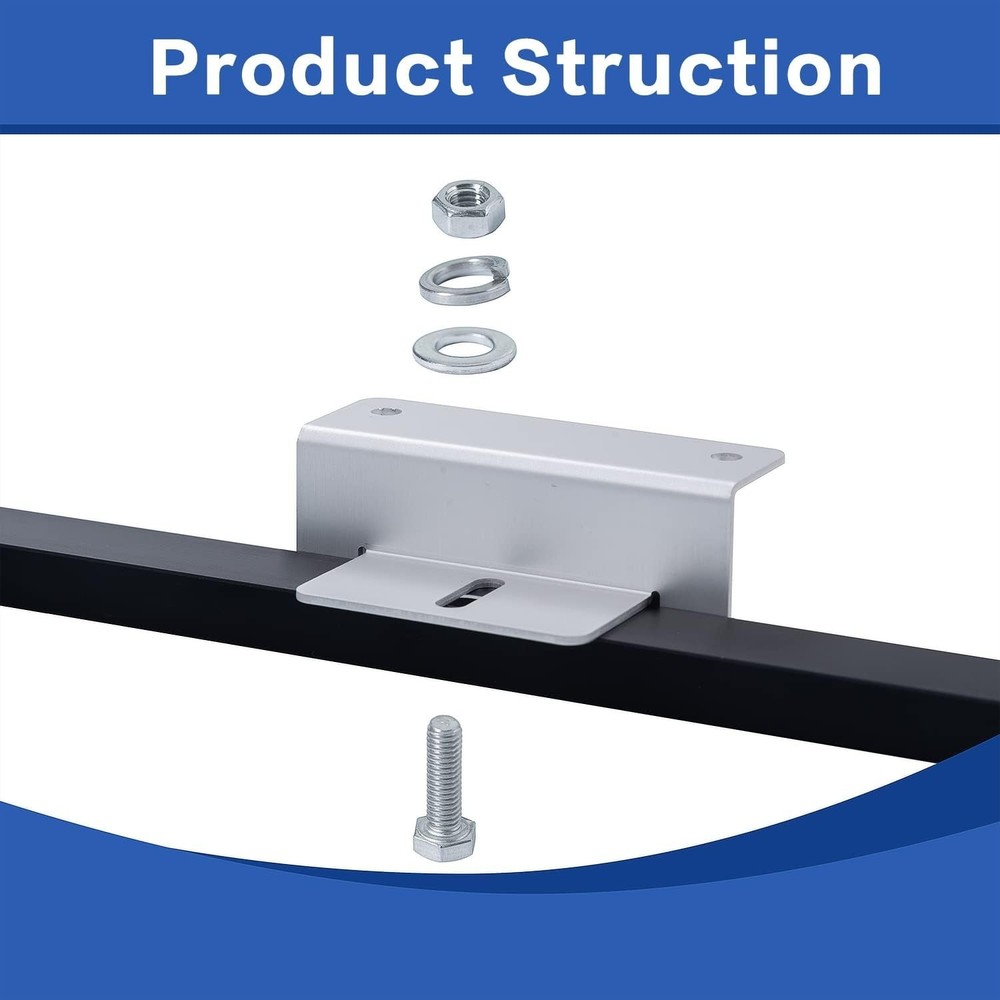 Z Brackets Solar Panel Mount - 4 Sets for RVs, Boats & Trailers Installation