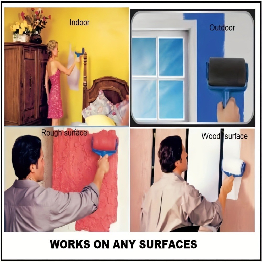 Fast Efficient Easy-Use Reusable Precision Single-Body 6 Inch Paint Roller Brush