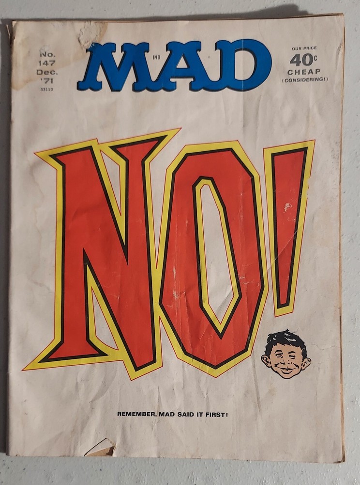 Vintage No.147  MAD NO! MAGAZINE