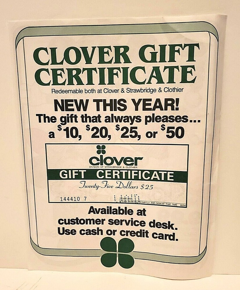 ADVERTISEMENT SHEET CLOVER STRAWBRIDGE CLOTHIER PLAYSKOOL DISNEY MICKEY MOUSE