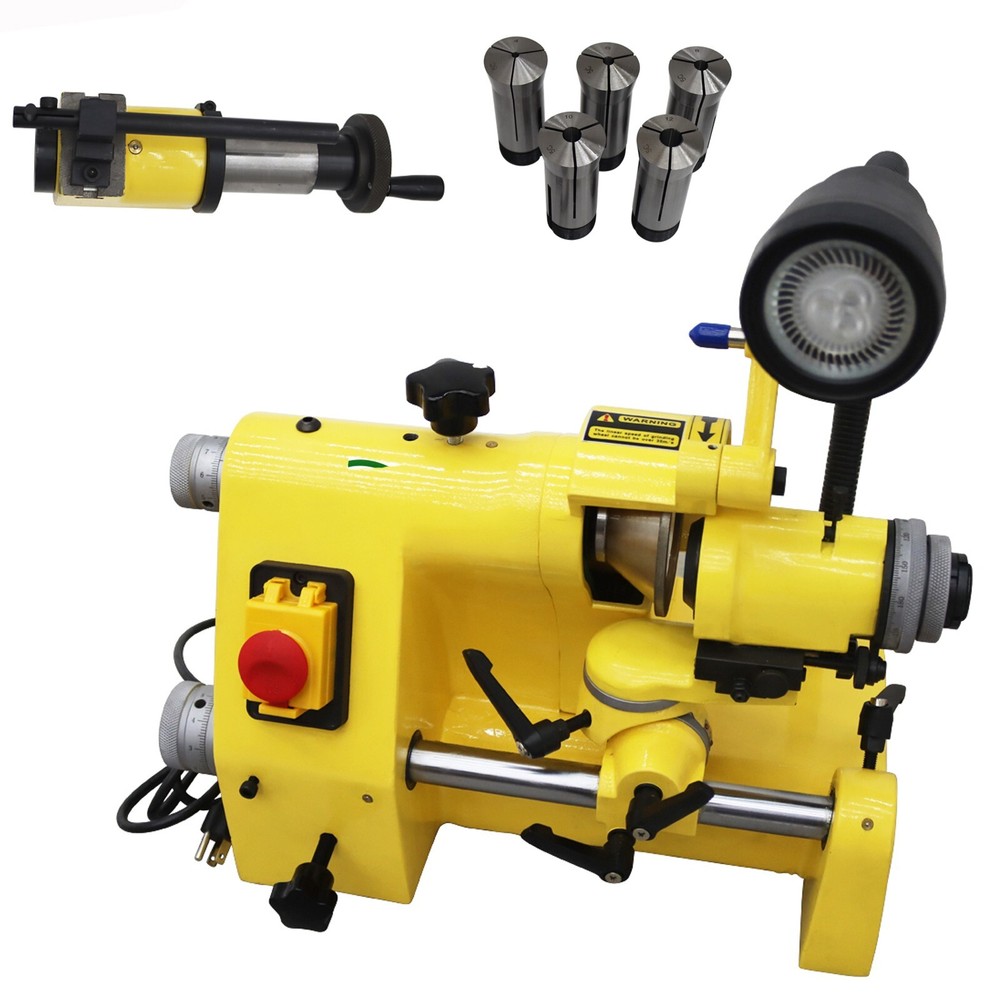 5C Universal Cutter Grinder End Mill Sharpener with Lathe/Drill Bit Five Clips