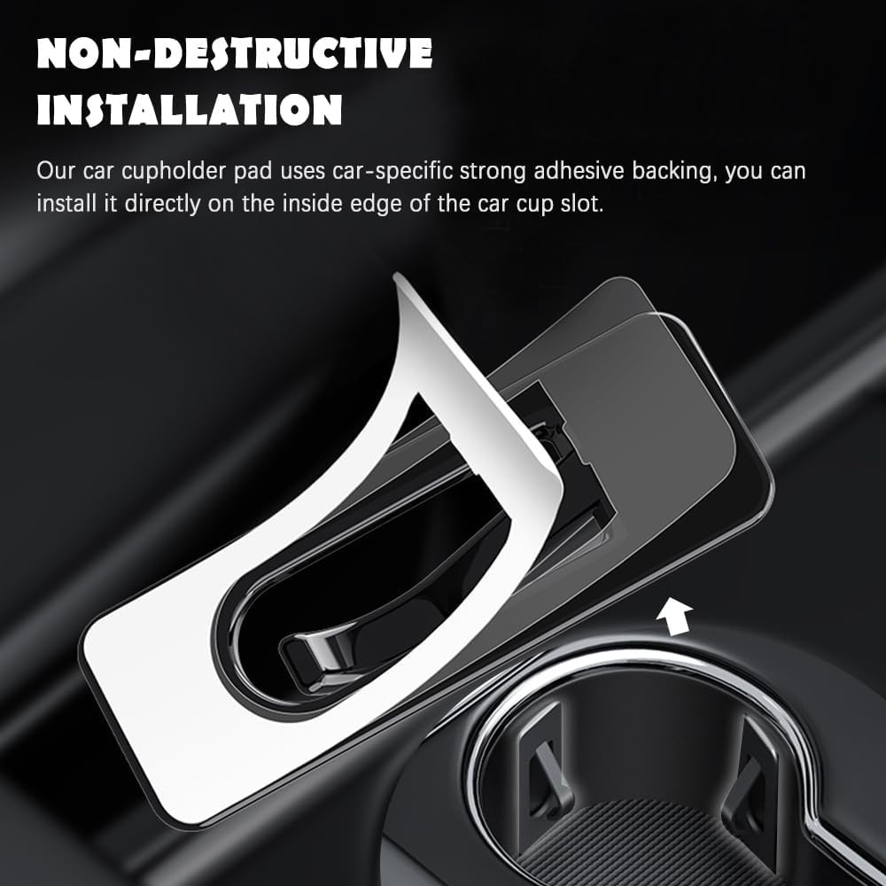 Universal Car Cup Holder Stabilizer Set – Anti-Shake Silicone Inserts (6 pcs)