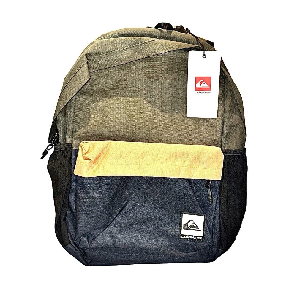 NWT Quicksilver Breakout Backpack Padded Color    Block Canvas Laptop Adjustable
