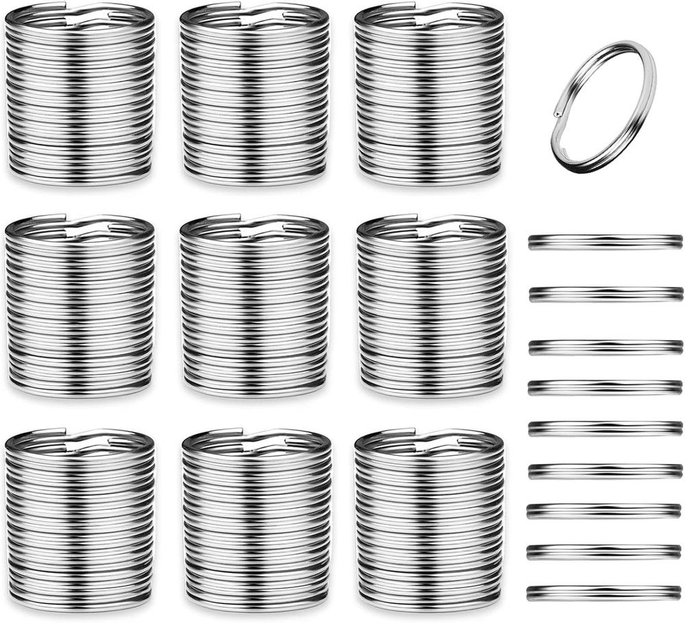 20mm Split Key Rings 100pcs Silver Metal