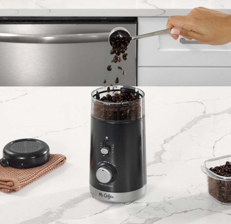 Mr. Coffee 12oz 12 Cups Grinder Adjustable Cord Storage Auto Shut Off 5 Settings