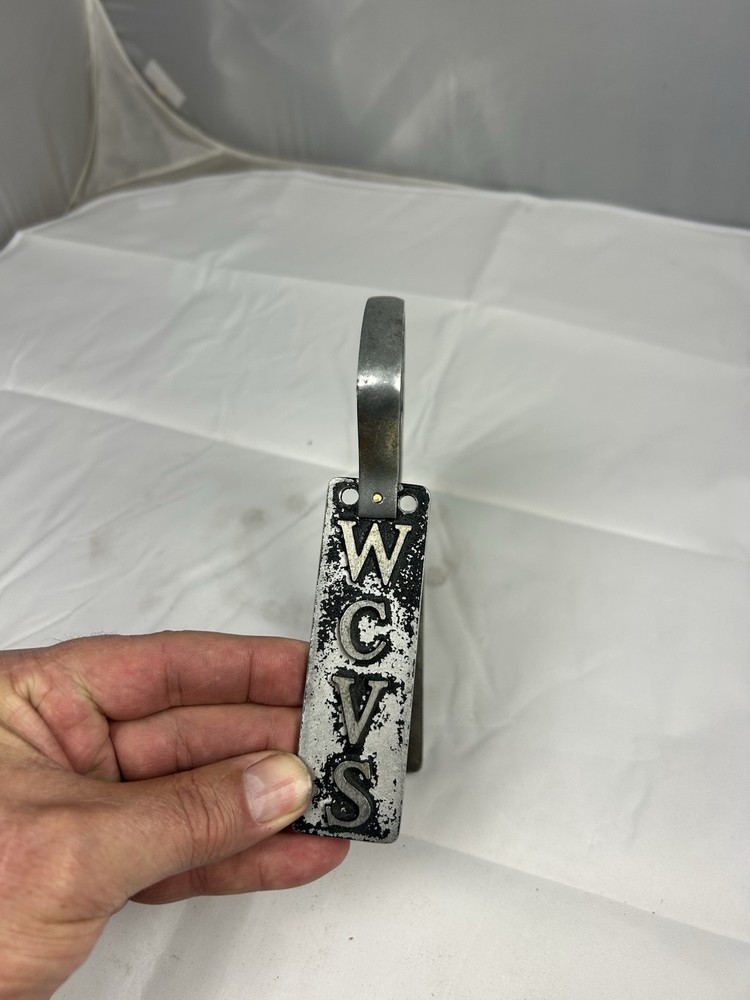 Original Cast Aluminum Microphone Flag WCVS
