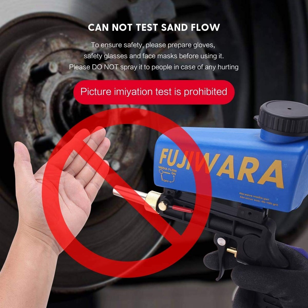 Sand Blaster Kit, Sandblaster with 2 Replaceable Tips Quick Connect, Works wi...