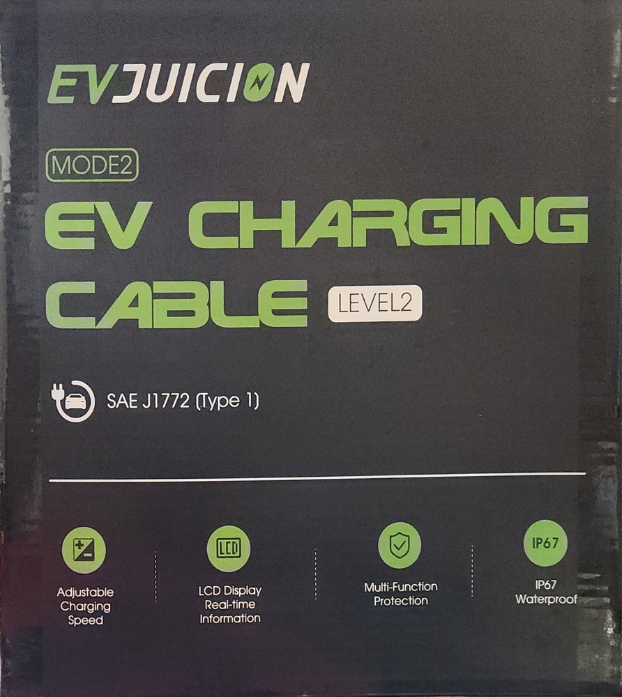 EVJUICION MODE2 EV Charging Cable Level 2 SAE J1772 (Type 1) - 16ft - NEW