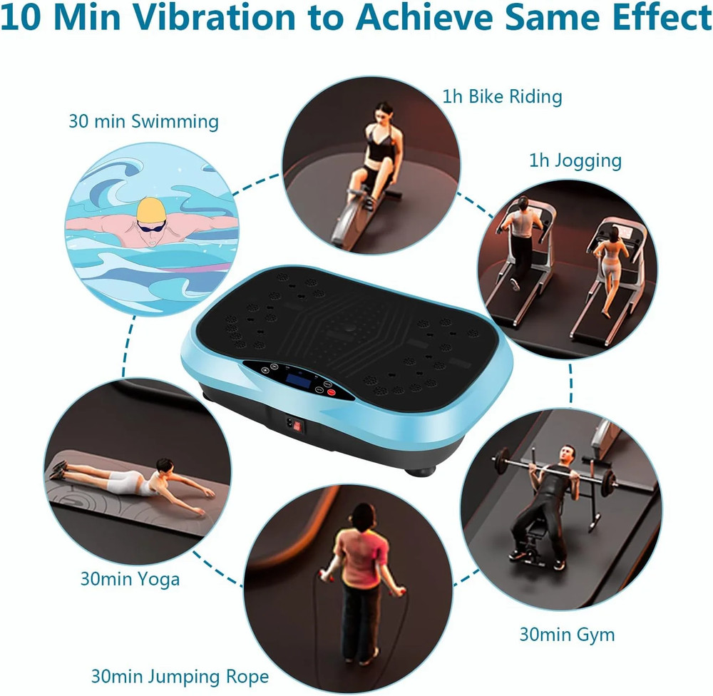 Vibration Plate Exercise Machine with Exercise Bands and Remote Control for Ab &