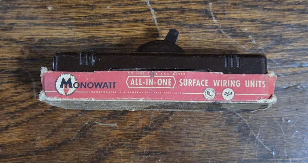 Vintage NOS Monowatt Bakelite Light Switch