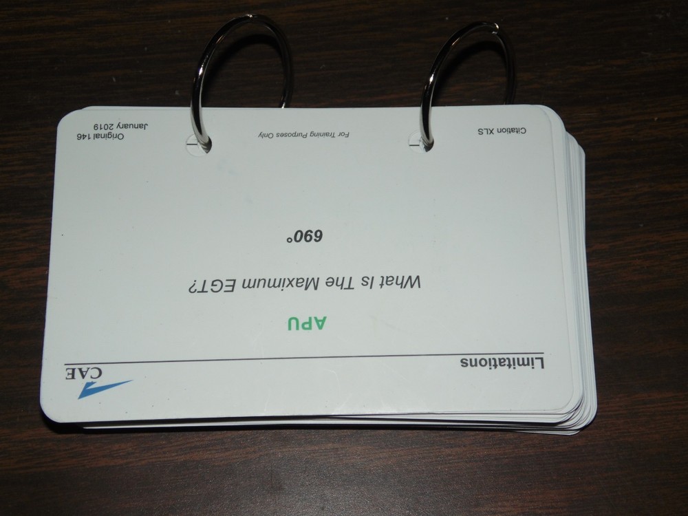 CAE Citation XLS Flash Cards