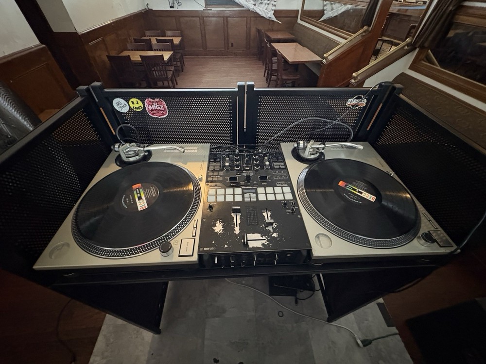 Technics SL-1200 Direct Drive DJ Turntables Pair Silver