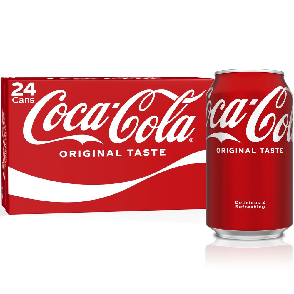 Coca-Cola Soda 12 fl oz Cans 24 Pack