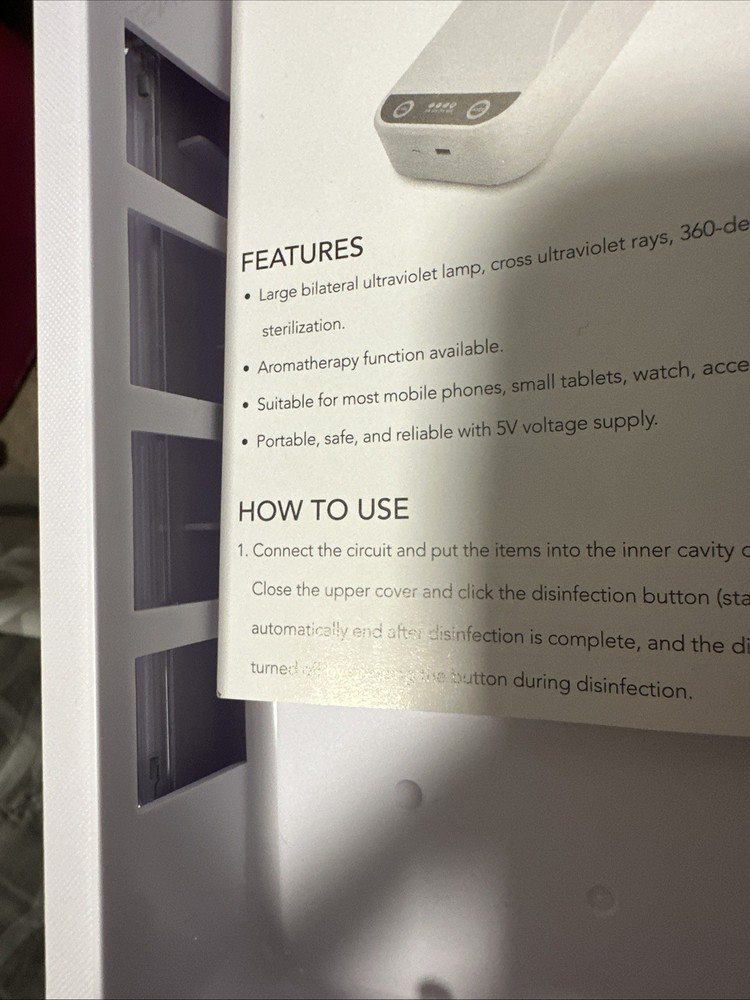 Multifunctional UV-C Sterilizer Box – High Efficiency Used Once AdventHealth