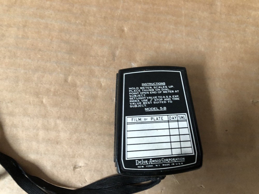 Vintage DeJur Model 5-B Exposure Meter