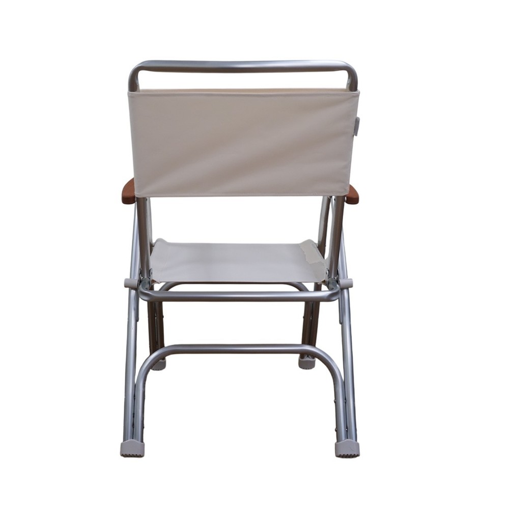 Oceansouth Aluminum Deck Chair Lightweight, Compact & Foldable -White