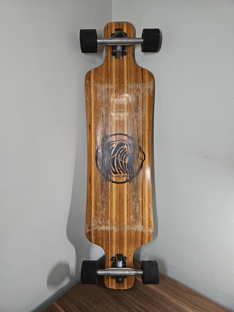 White Wave Longboard Skateboard Warrior 38”